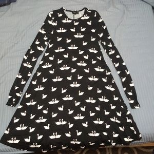 ASOS swan print dress, size US 2